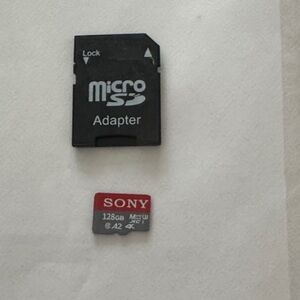 Sony MicroSD Card and Adapter - Red and Black